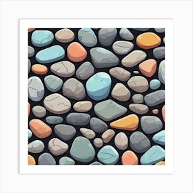 Stone Wall Seamless Pattern 1 Art Print