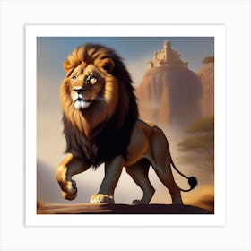 Lions Castle Art Print