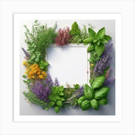 Frame Of Herbs 24 Art Print