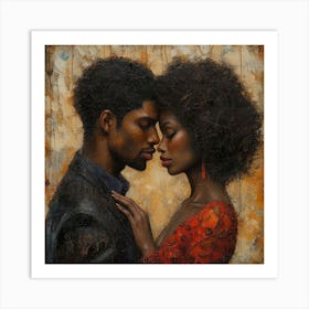 Echantedeasel 93450 African American Black Love Stylize 975 D0e9d730 E9ed 43fb Af5e 6a58299f27dd Art Print