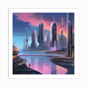 Futuristic Cityscape 19 Art Print