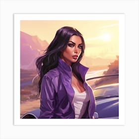 GTA Style Kim Kardashian Art Print