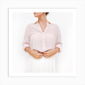 Pink Blouse Art Print