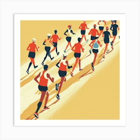 Runner'S Race Art Print