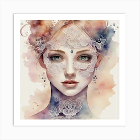 Watercolor Of A Woman 39 Art Print