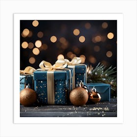 Elegant Christmas Gift Boxes Series013 Art Print