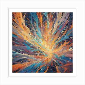 Cosmic Color Burst Art Print