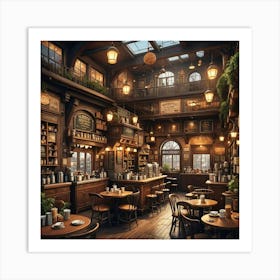 Coffee Shop Interior 6 Art Print