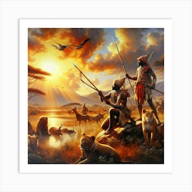 African Warriors Art Print