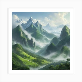 Mountain Landscape art print 1 Art Print