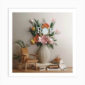 Flower vase Art Print