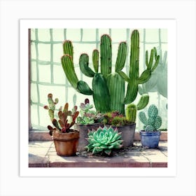 Cacti And Succulents 22 Art Print