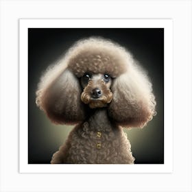 Portrait Of A Poodle Art Print