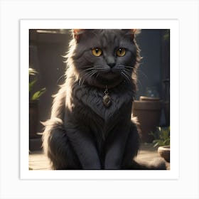 Cat From Frozen Art Print