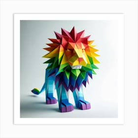 Rainbow Lion Art Print