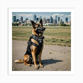 Police Dog Art Print