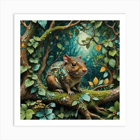 An Agouti In The Forest Art Print