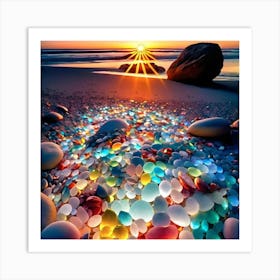 Sea Glass Painting Art Print