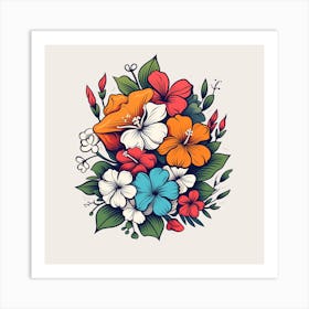 Bouquet Of Flowers Art Print