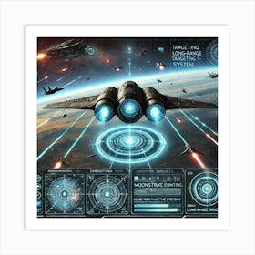 Moonstrike Bomber Long Range Targeting Converted Art Print