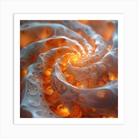 Spiral Fractal Art Art Print