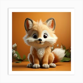 Cute Fox 45 Art Print