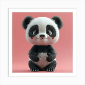 Cute Panda Bear 1 Art Print