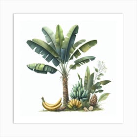 Banana palm 3 Art Print