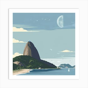 A Sugarloaf Mountain In Rio De Janeiro Minimal I 1719996239 1 Art Print