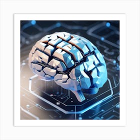 Artificial Intelligence Brain 45 Art Print