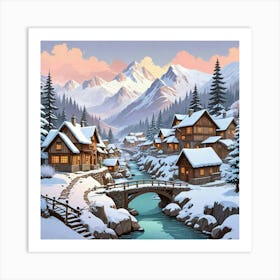 Snowy Winter Art Print (1) Art Print