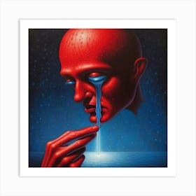 Crying Man Art Print