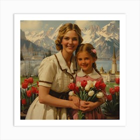 Mother And Daughter 2 Art Print