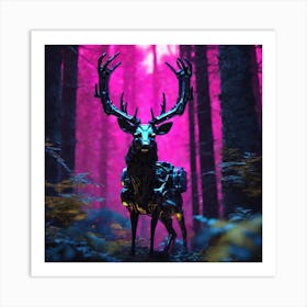 Deer In The Forest 95 Art Print