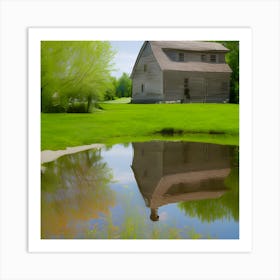 Pond Reflection Art Print