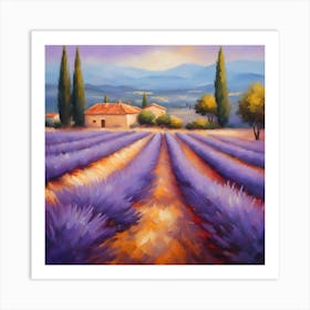 Lavender Fields 2 Art Print
