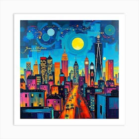 City At Night 5 Art Print