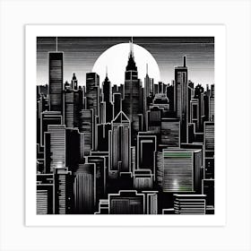 New York City Skyline 41 Art Print