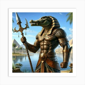 Sobek Warrior Grandeur Art Print