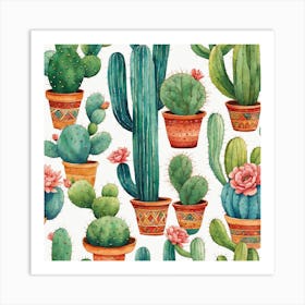 Cactus Painting 3 Art Print