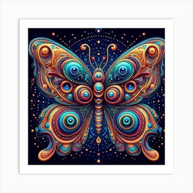 Psychedelic Butterfly Art 2 Art Print