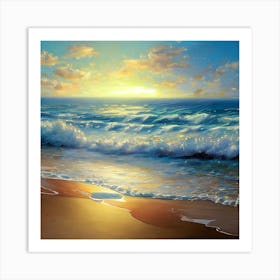 Sunset On The Beach 2 Art Print