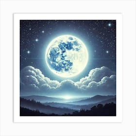 Full Moon In The Sky 44 Art Print