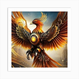 Steampunk Phoenix Art Print