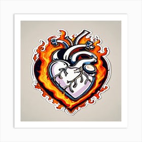 Heart Of Fire 1 Art Print