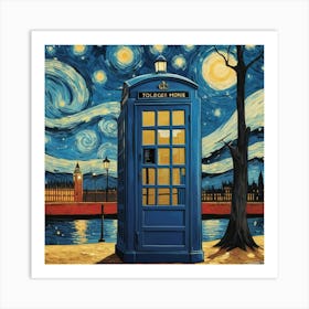 London Telephone Box Art Print