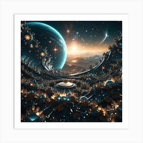 In The Middle Of A Fractal Universe 18 Art Print