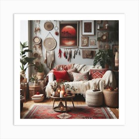 Bohemian Living Room 4 Art Print