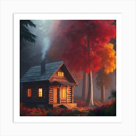 Cabin In The Woods Art Print