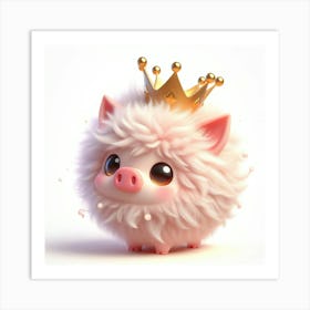 Pig In A Crown 6 Art Print